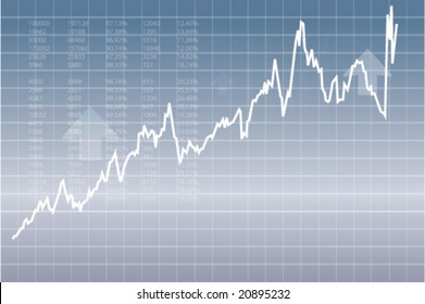 Blue shares rising vector