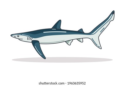 Blue Shark design Illustration vector art