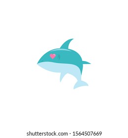 blue shark icon vector. shark logo illustration.