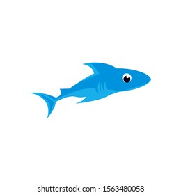 blue shark logo vector. shark design template. shark symbol icon.