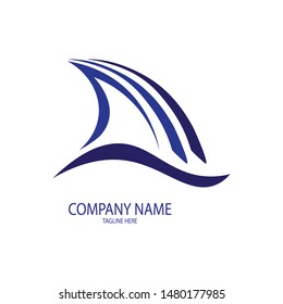  blue shark logo vector illustrations