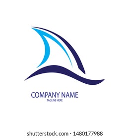  blue shark logo vector illustrations