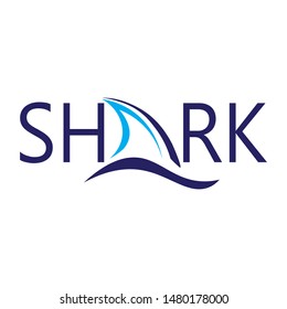  blue shark logo vector illustrations