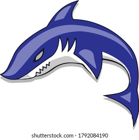 Blue shark For making logos and illustrations