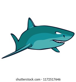 Blue Shark Vector Stock Vector (Royalty Free) 1172517646 | Shutterstock