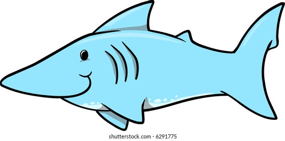 Mean Nasty Blue Tough Shark Vector Stock Vector (Royalty Free) 49601320