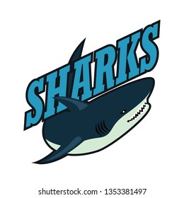 Shark Sport Mascot Logo Design Stock Vector (Royalty Free) 1589041777