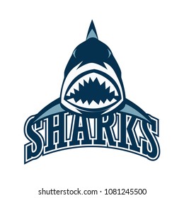 Blue Sharks Logo Vector Illustration Stock Vector (Royalty Free ...