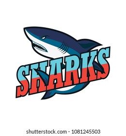 Shark Sport Mascot Logo Design Stock Vector (Royalty Free) 1589041777