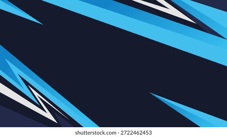 blue sharp diagonal stripes sports background with empty space for text