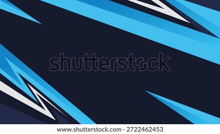 blue sharp diagonal stripes sports background with empty space for text