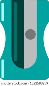 Blue sharpener, illustration, vector on white background.
