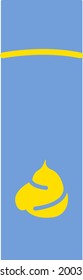 Espuma azul, ilustración, vector sobre un fondo blanco.