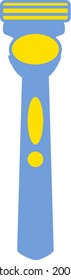 Tejido azul, ilustración, vector sobre un fondo blanco.