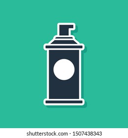 Blue Shaving gel foam icon isolated on green background. Shaving cream.  Vector Illustration