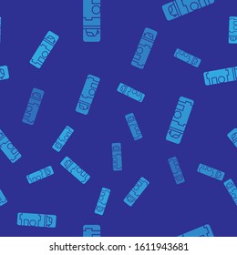 Blue Shaving gel foam icon isolated seamless pattern on blue background. Shaving cream.  Vector Illustration