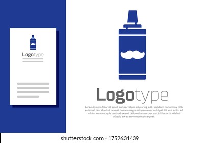 Blue Shaving gel foam icon isolated on white background. Shaving cream. Logo design template element. Vector Illustration