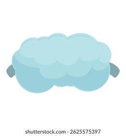 Blue sheep mask is covering eyes for sleeping and having sweet dreams