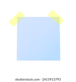 Blue sheet mockup. Flat, template for text, blue sheet on the wall, mockup for inscription. Vector icon