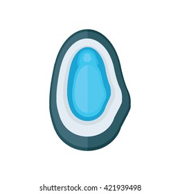 blue Shellfish, vector cartoon