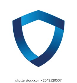 blue shield empty vector design illustration isolated white background
