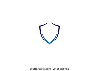 Blue shield frame business logo ready for template