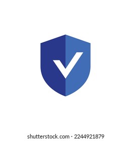blue shield icon design vector