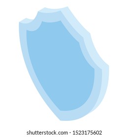 Blue shield icon. Isometric of blue shield vector icon for web design isolated on white background