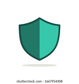 Blue Shield Icon in trendy flat style isolated on white background. Shield symbol for your web site design, logo, app, UI. Vector illustration