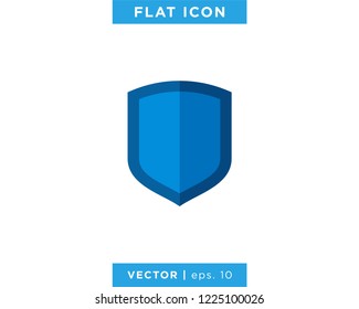 Blue Shield Icon Vector Logo Design Template.