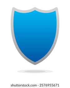 Blue Shield Icon Vector Logo Template. symbol for web site Computer and mobile vector. Security protection shield on white background, EPS vector illustration. 