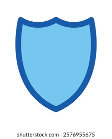 Blue Shield Icon Vector Logo Template. symbol for web site Computer and mobile vector. Security protection shield on white background, EPS vector illustration. 