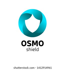 blue shield logo circle elegant 