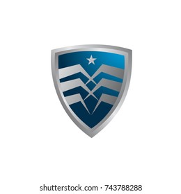 blue shield logo design illustration 
