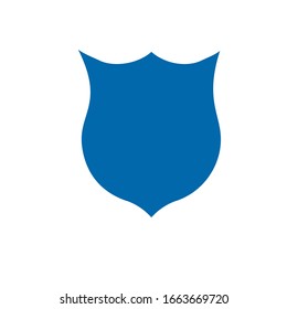 blue shield logo design vector template