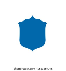 blue shield logo design vector template