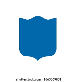 blue shield logo design vector template