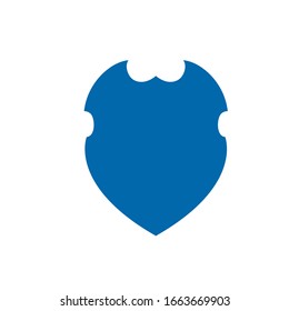blue shield logo design vector template