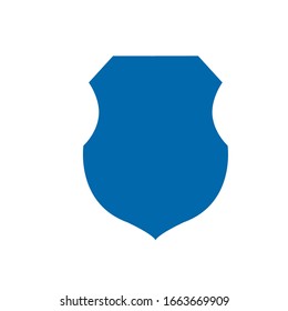 blue shield logo design vector template