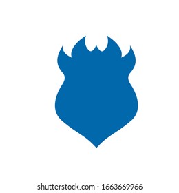 blue shield logo design vector template