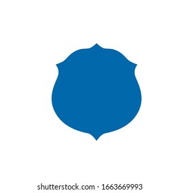 blue shield logo design vector template