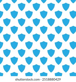 Blue shield pattern . Security shield pattern . Shield background . Vector illustration