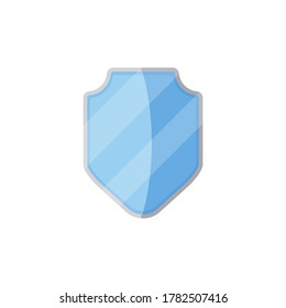 Blue Shield protection  illustration isolated on white background