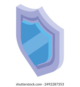 Escudo azul que proporciona seguridad, concepto para seguros, antivirus o protección de datos