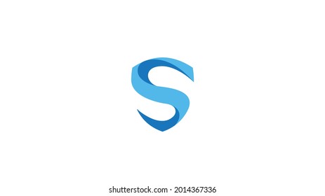 vector del logotipo de la letra del blindaje 3d creativo