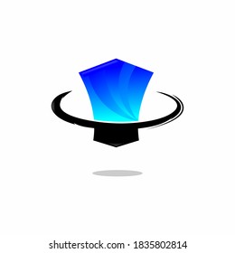 Blue shield, secure shield logo template, Strong Shield logo designs vector.stock illustration