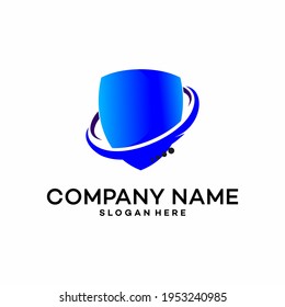 Blue shield, secure shield logo template, Strong Shield logo designs vector.stock illustration
