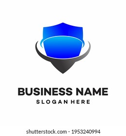 Blue shield, secure shield logo template, Strong Shield logo designs vector.stock illustration