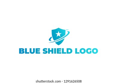 Blue shield vector