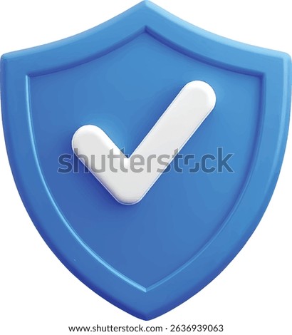 blue shield with a white checkmark in the center.